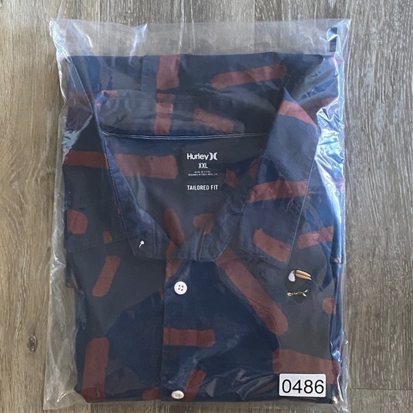 Hurley Pelican Festive Button Down Collared Shirt Men 2XL XXL - Picture 8 of 8